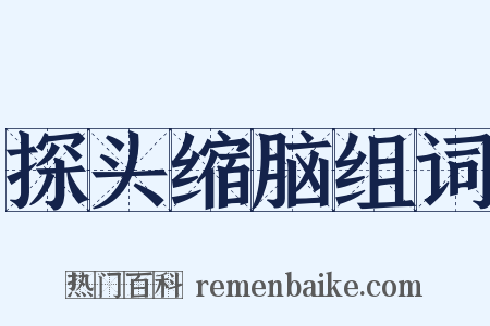 探头缩脑组词是什么意思的图片